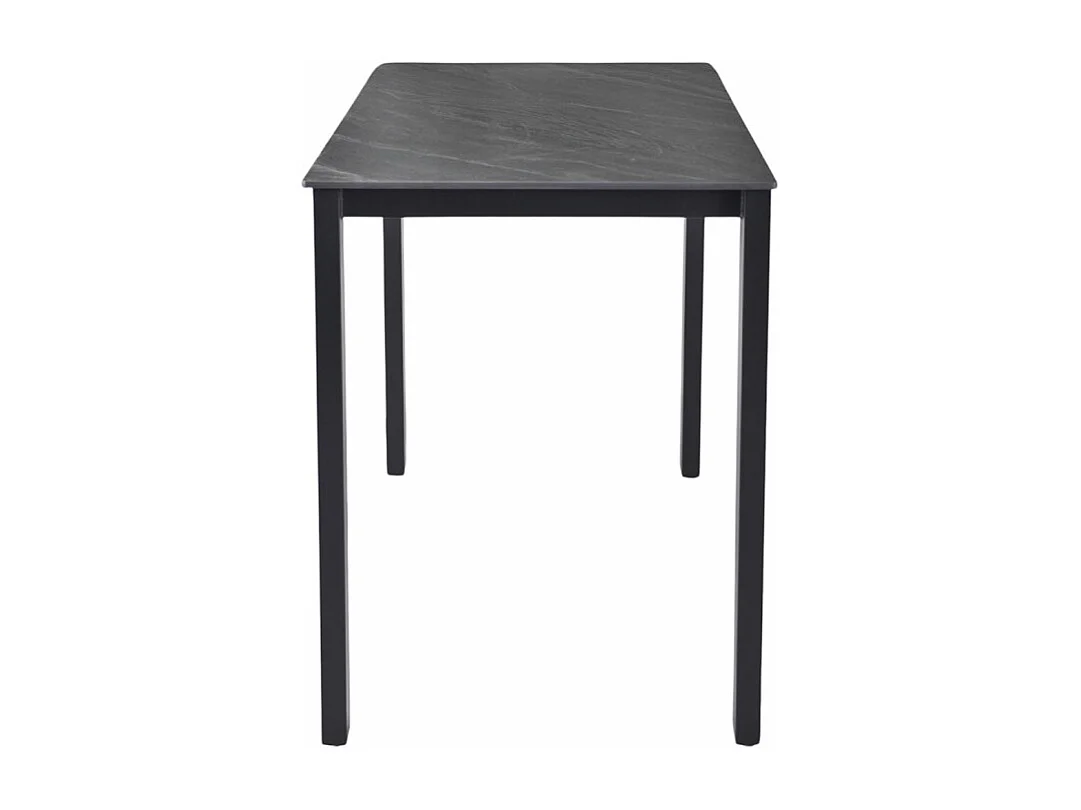 Table haute 140 cm rectangle céramique gris anthracite marbré - HARPER