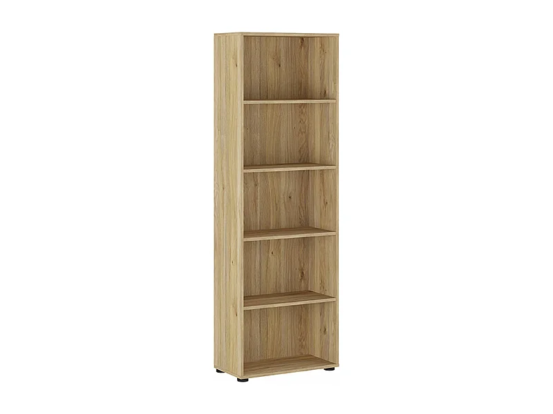 Etagère, meuble étagère haute coloris chêne Mauvella - Longueur 60 x profondeur 29,40 x hauteur 182 cm