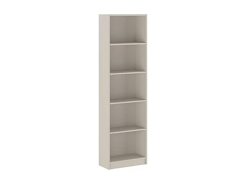 Etagère, meuble étagère avec 5 cases coloris beige - Longueur 51,9 x profondeur 24,6 x hauteur 178,3 cm