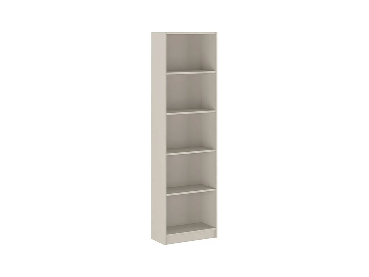 Etagère, meuble étagère avec 5 cases coloris beige - Longueur 51,9 x profondeur 24,6 x hauteur 178,3 cm