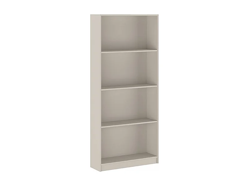 Etagère, meuble étagère avec 4 cases coloris beige - Longueur 80 x profondeur 24,50 x hauteur 180 cm