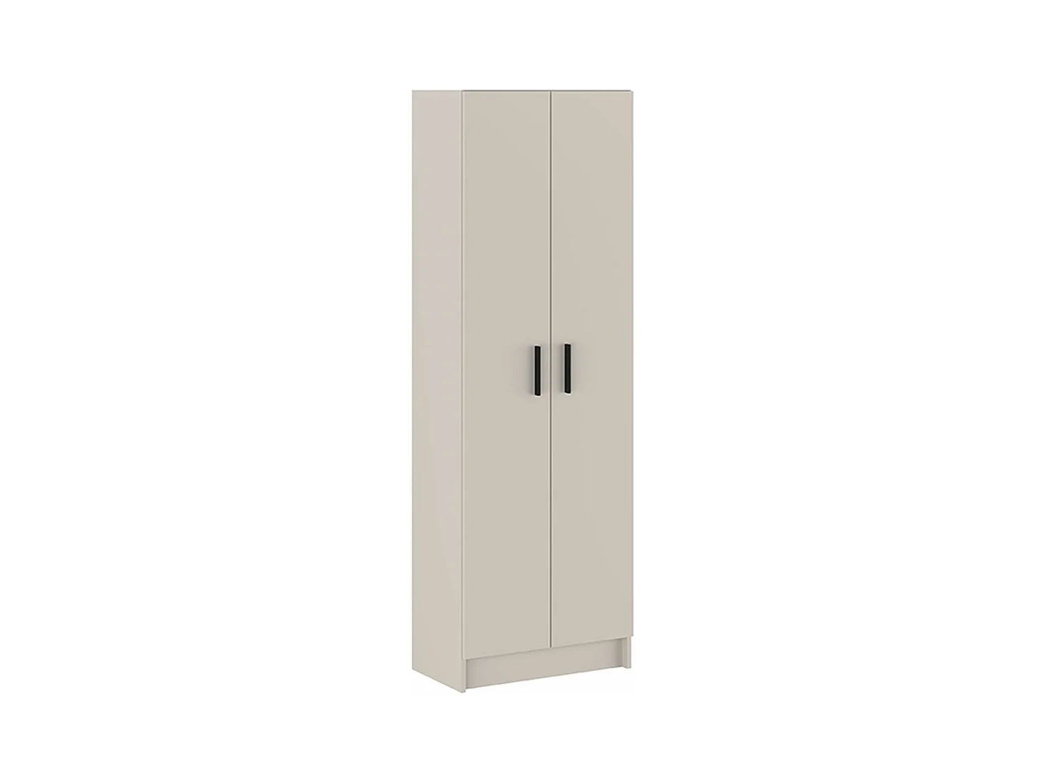 Armoire polyvalente avec 2 portes coloris beige  - Longueur 60 x profondeur 34,40 x hauteur 180 cm