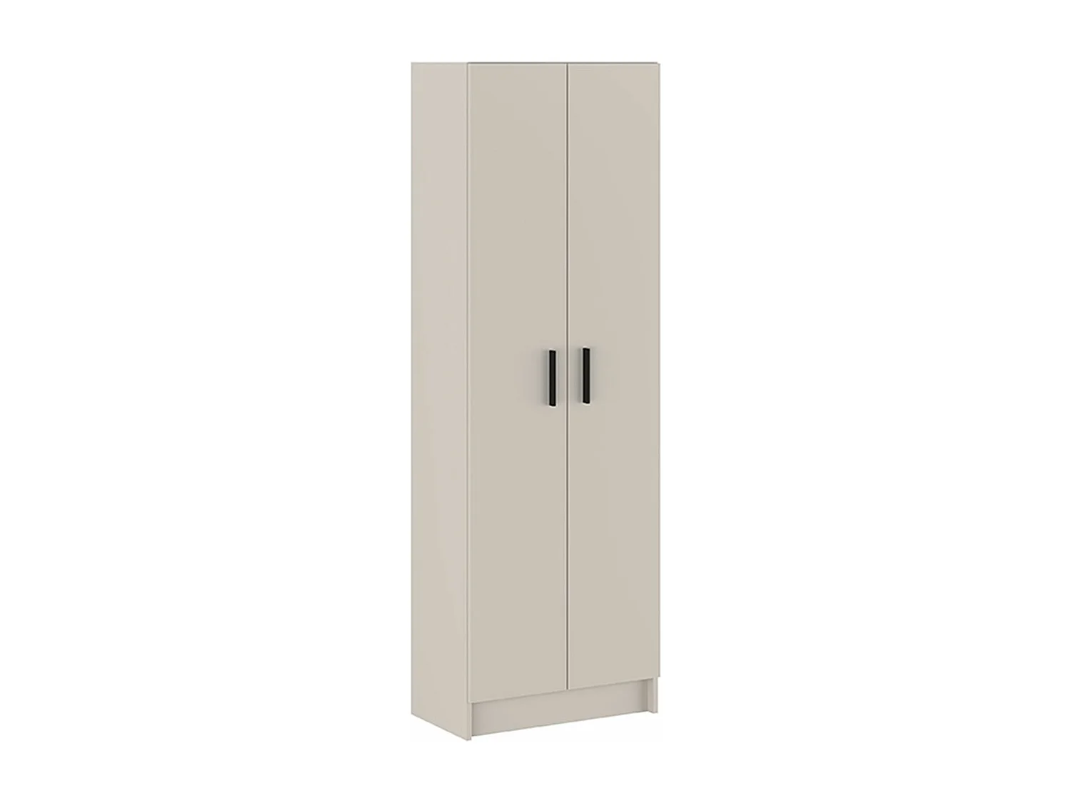 Armoire polyvalente avec 2 portes coloris beige  - Longueur 60 x profondeur 34,40 x hauteur 180 cm