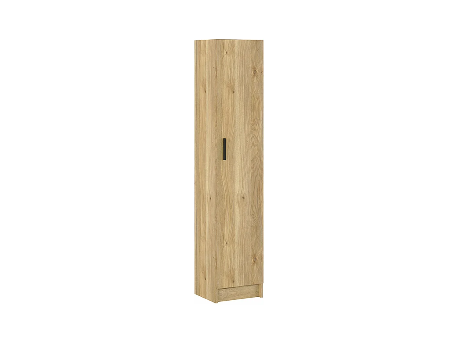 Armoire polyvalente avec 1 porte coloris chêne Mauvella - Longueur 37 x profondeur 34,40 x hauteur 180 cm