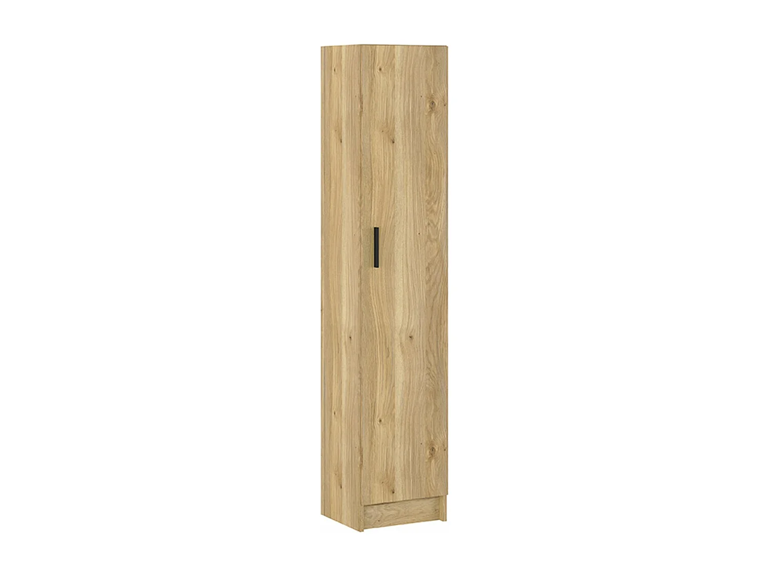 Armoire polyvalente avec 1 porte coloris chêne Mauvella - Longueur 37 x profondeur 34,40 x hauteur 180 cm