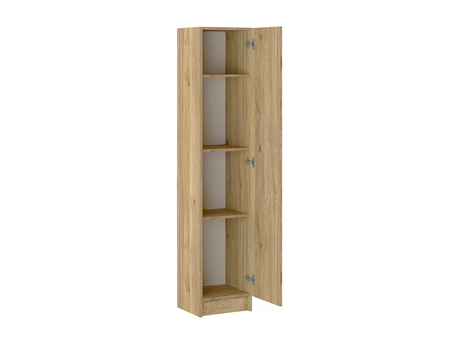 Armoire polyvalente avec 1 porte coloris chêne Mauvella - Longueur 37 x profondeur 34,40 x hauteur 180 cm
