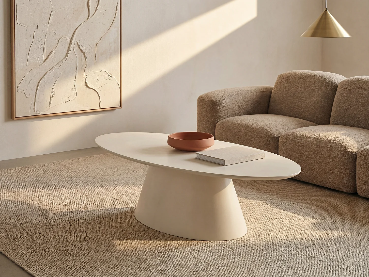 Table basse en MDF - Beige - ANTELADA
