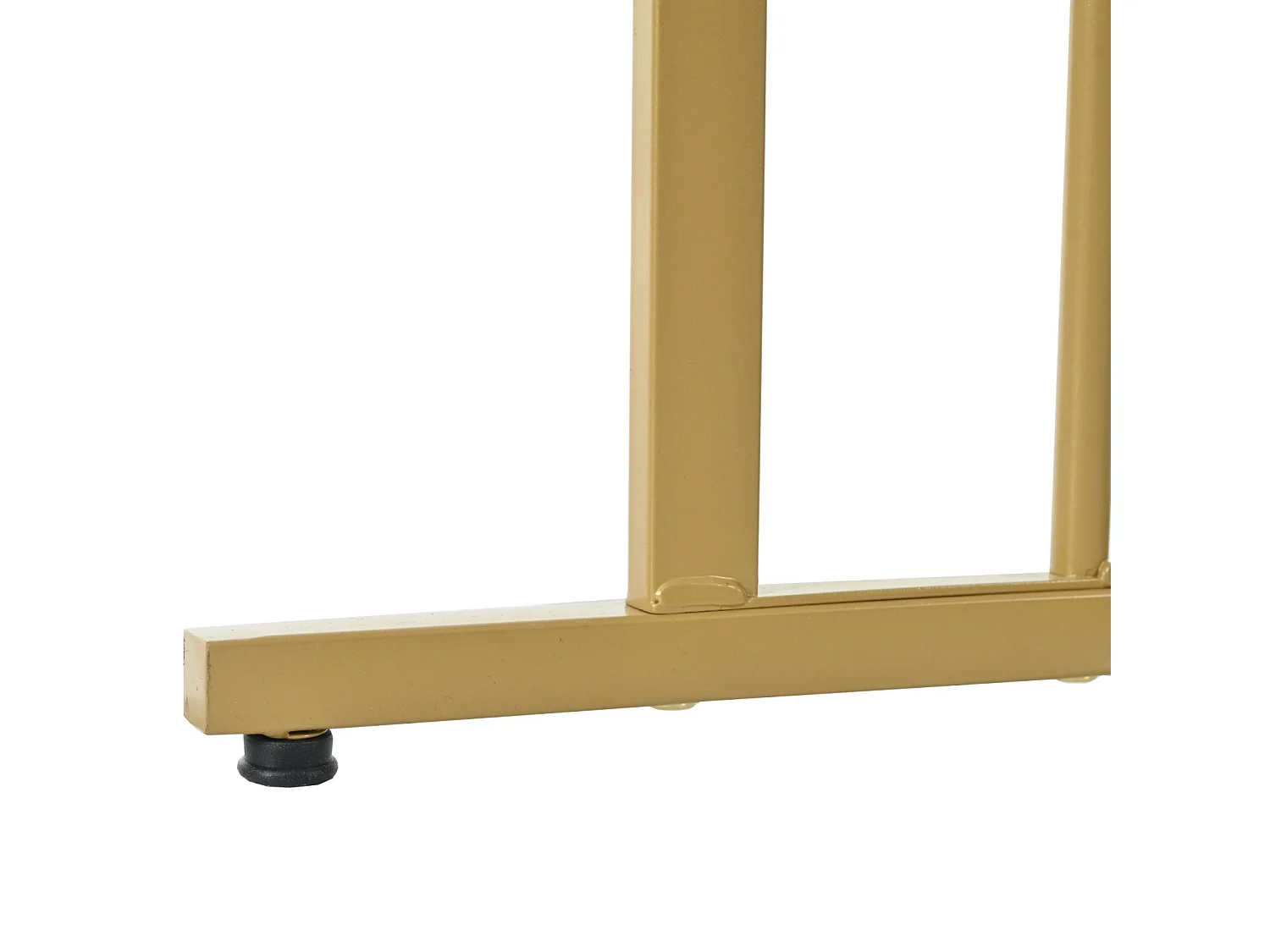 Table à manger 4 personnes en MDF et métal, avec pieds réglables, motif en marbre, 140x80x75cm, Blanc