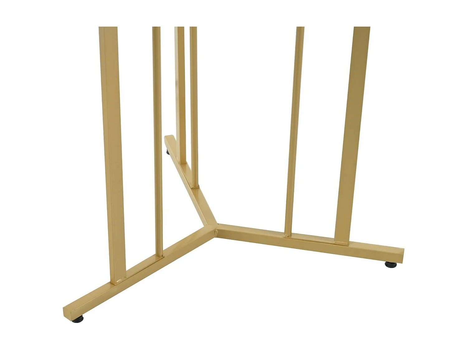 Table à manger 4 personnes en MDF et métal, avec pieds réglables, motif en marbre, 140x80x75cm, Blanc