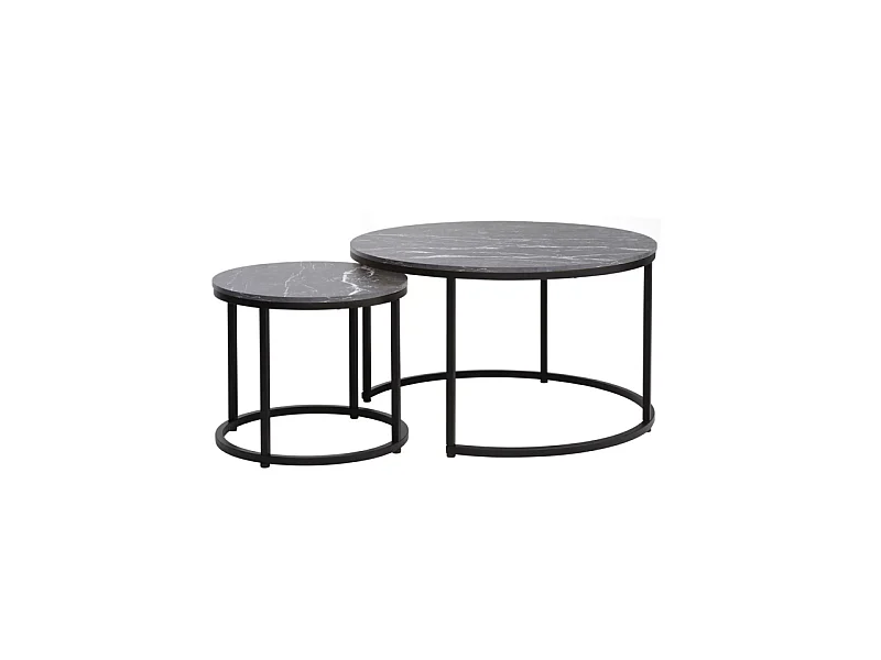 Zestaw 2 ław DION czarny