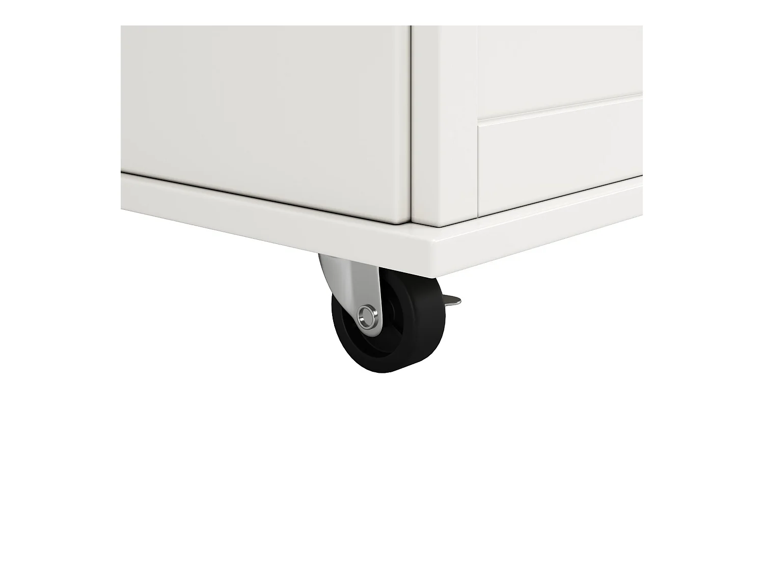 Ilot central de cuisine en panneaux MDF, avec rangement, roulettes pivotantes, table pliable, 106x50/78x90.5cm, Blanc