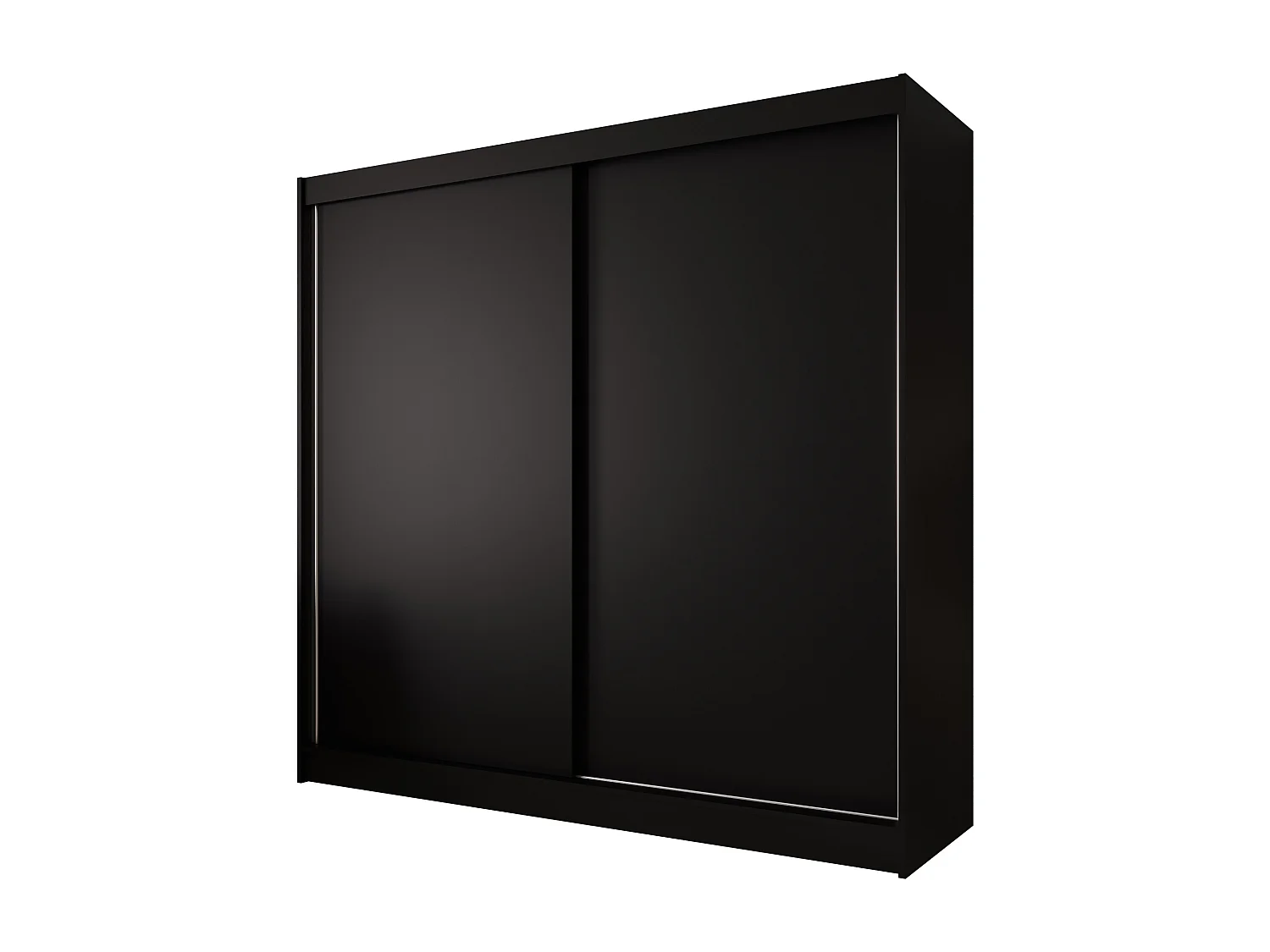 Zweitüriger Schiebeschrank mit Spiegel BOSTON B10 Schwarz