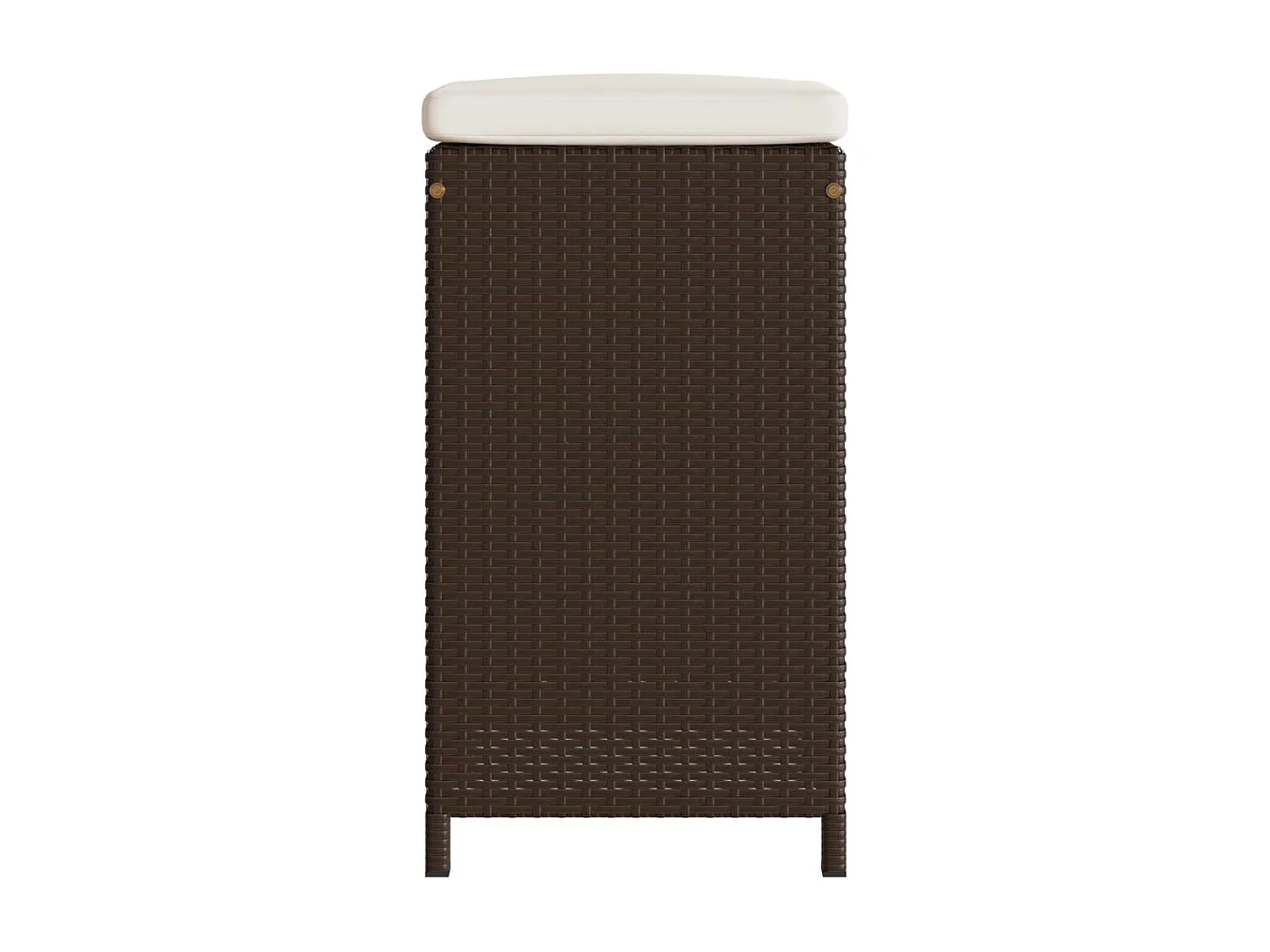 Tabourets de bar jardin coussins lot de 2 marron résine tressée