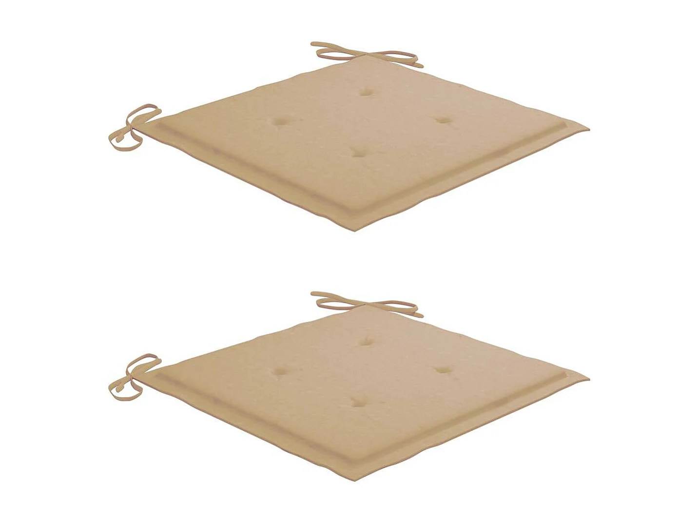 Conjunto de 2 cadeiras de jardim com almofadas Madeira de teca maciça