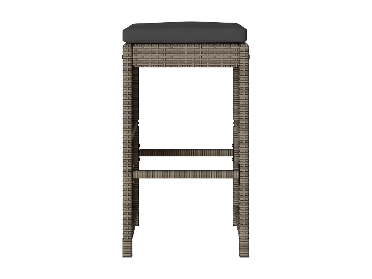 Tabourets de bar de jardin et coussins lot de 6 résine tressée