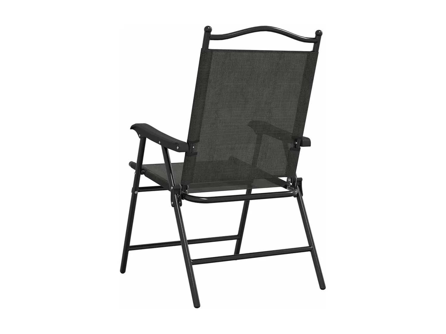 Chaises de jardin pliables lot de 4 en acier et textilène