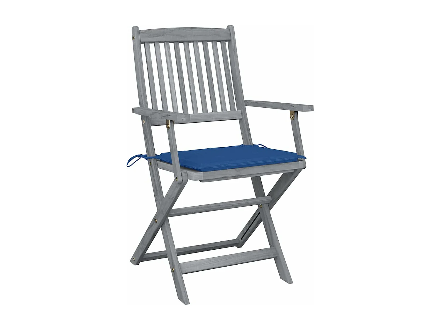 Chaises pliables d'extérieur lot de 2 et coussins Bois d'acacia