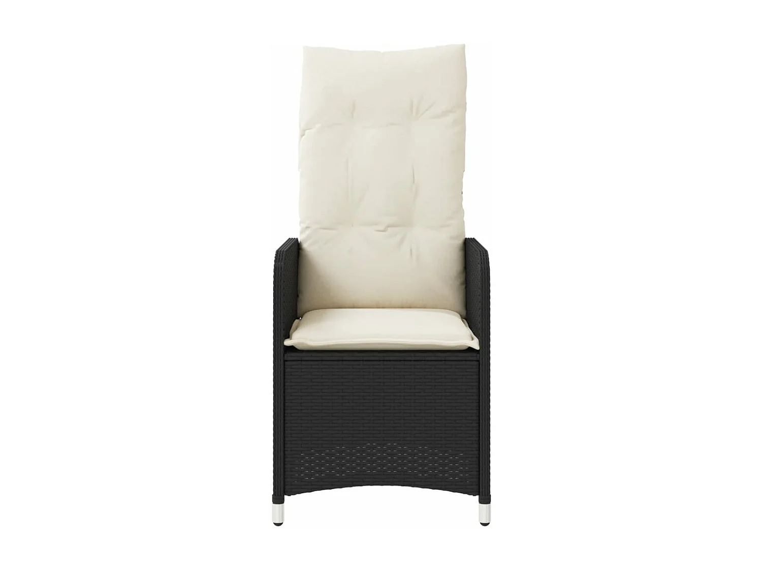 Chaises inclinables de jardin lot de 2 et table résine tressée