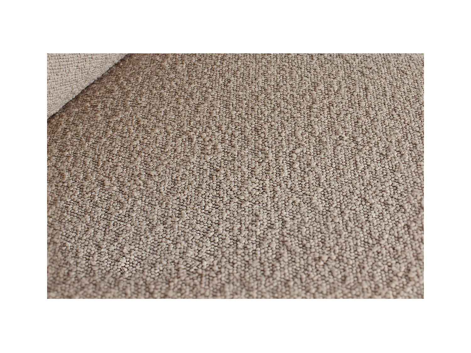 STATEMENT - Canapé d'angle droit 4 places en tissu bouclé beige