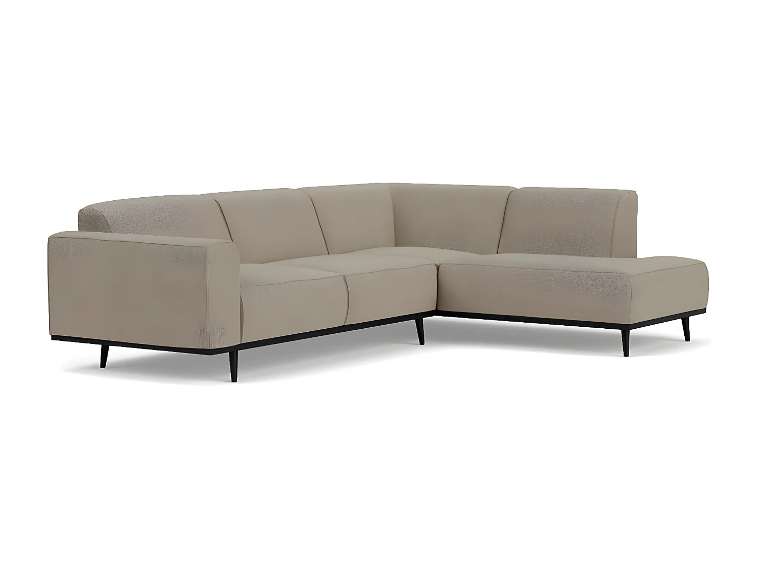 STATEMENT - 4-Sitzer-Ecksofa, gerade, Stoff, beige