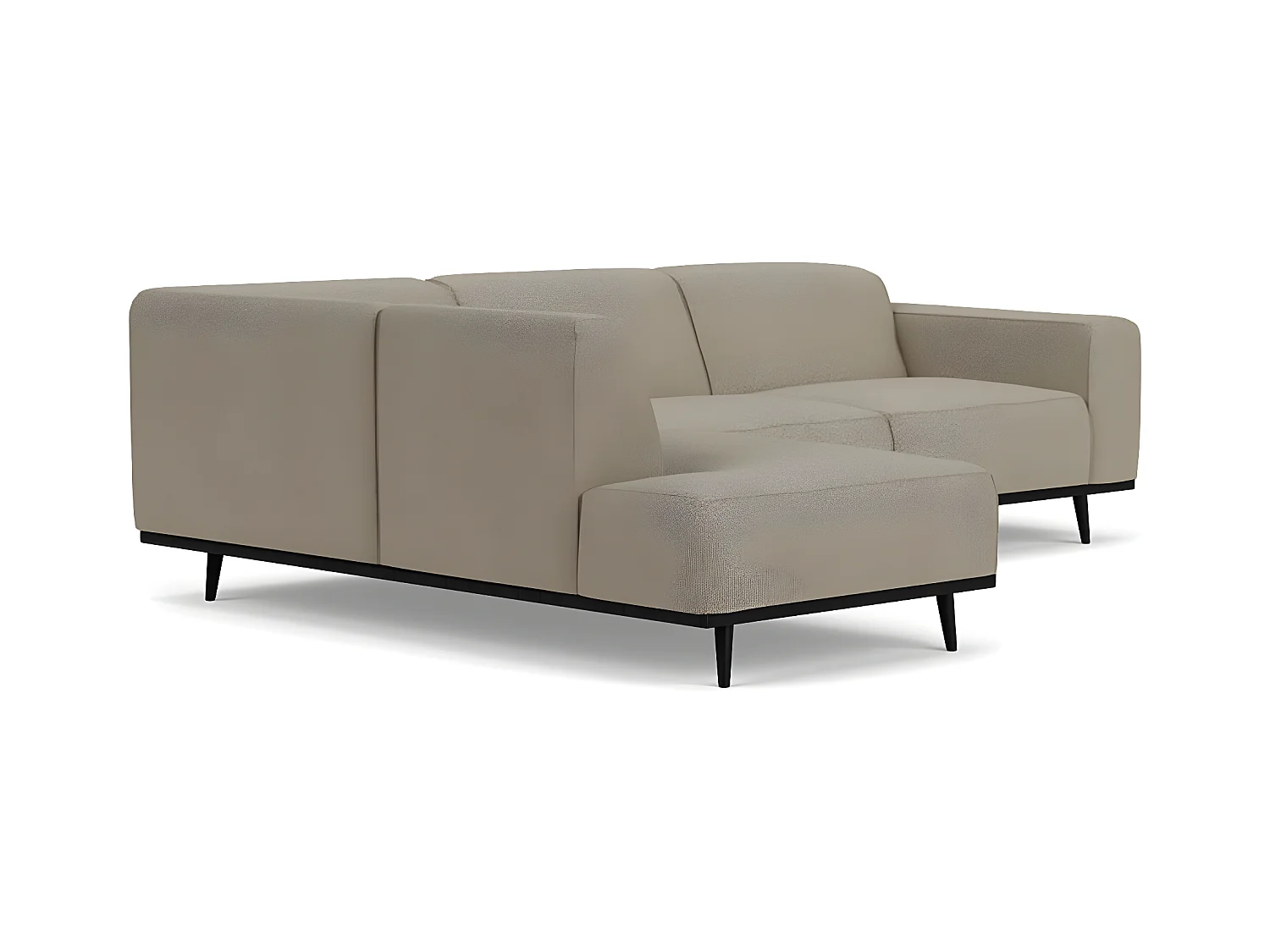 STATEMENT - 4-Sitzer-Ecksofa, gerade, Stoff, beige