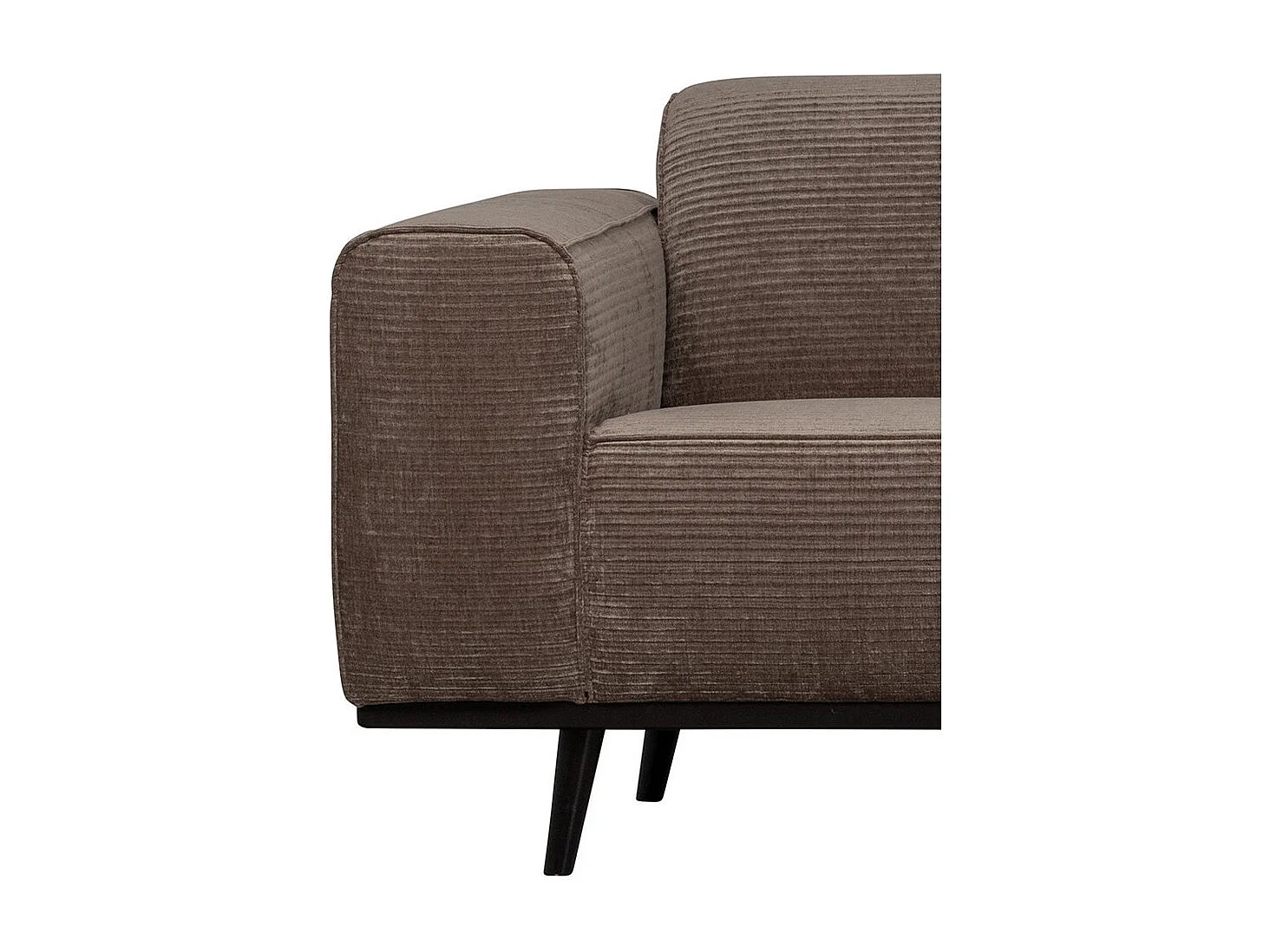 STATEMENT - Canapé d'angle droit en velours côtelé taupe