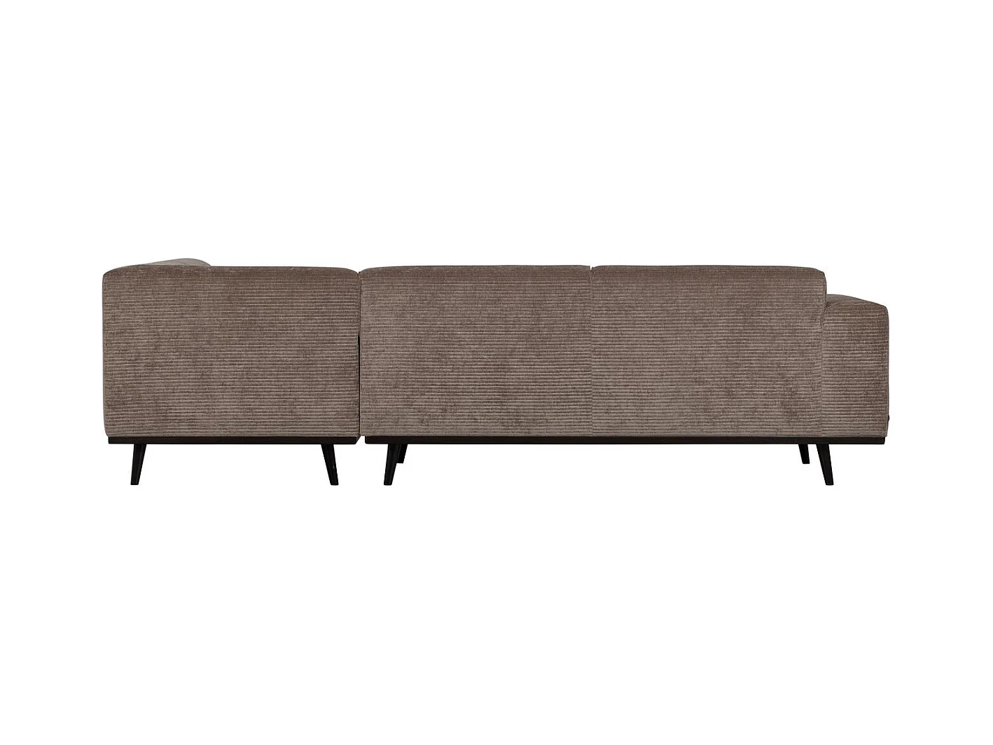 STATEMENT - Gerades Ecksofa mit geripptem Stoff Taupe