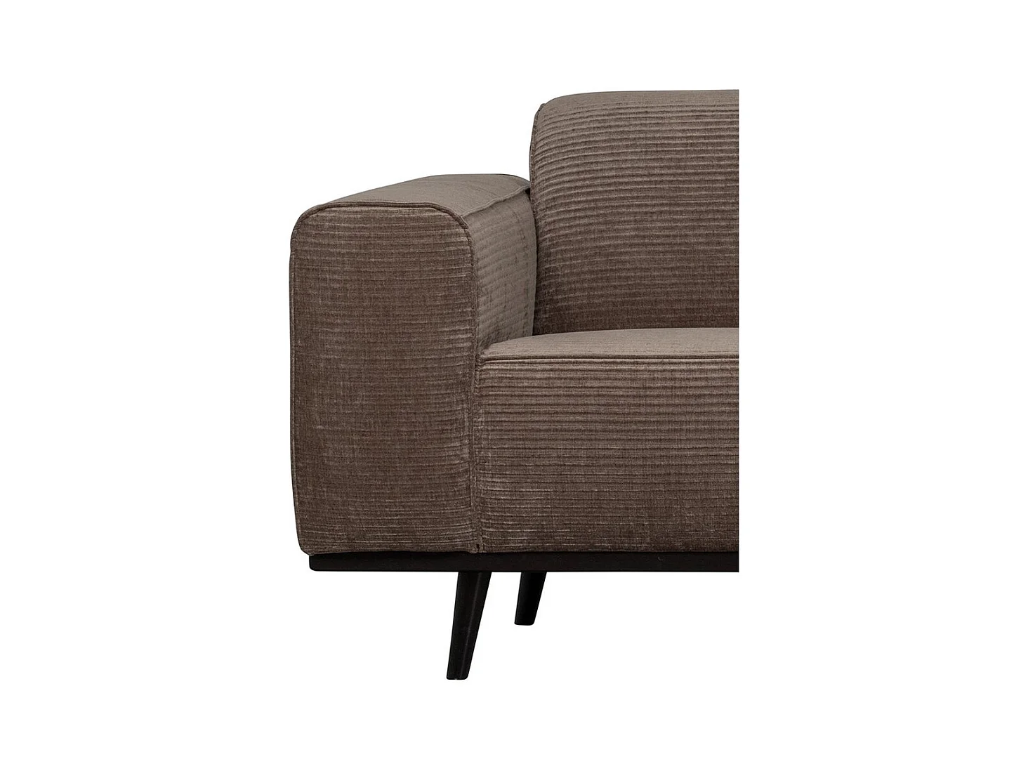 STATEMENT - Gerades Ecksofa mit geripptem Stoff Taupe