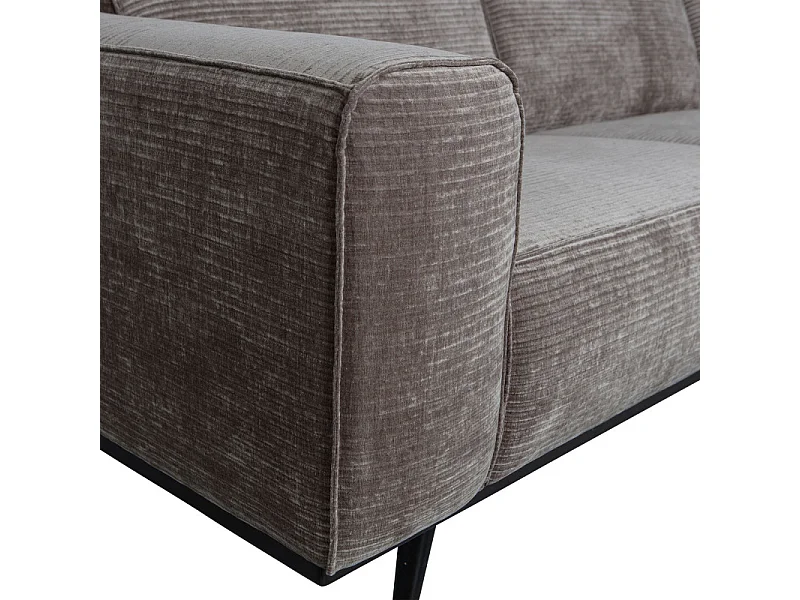 Canapé d'angle droit 4 places en tissu côtelé STATEMENT