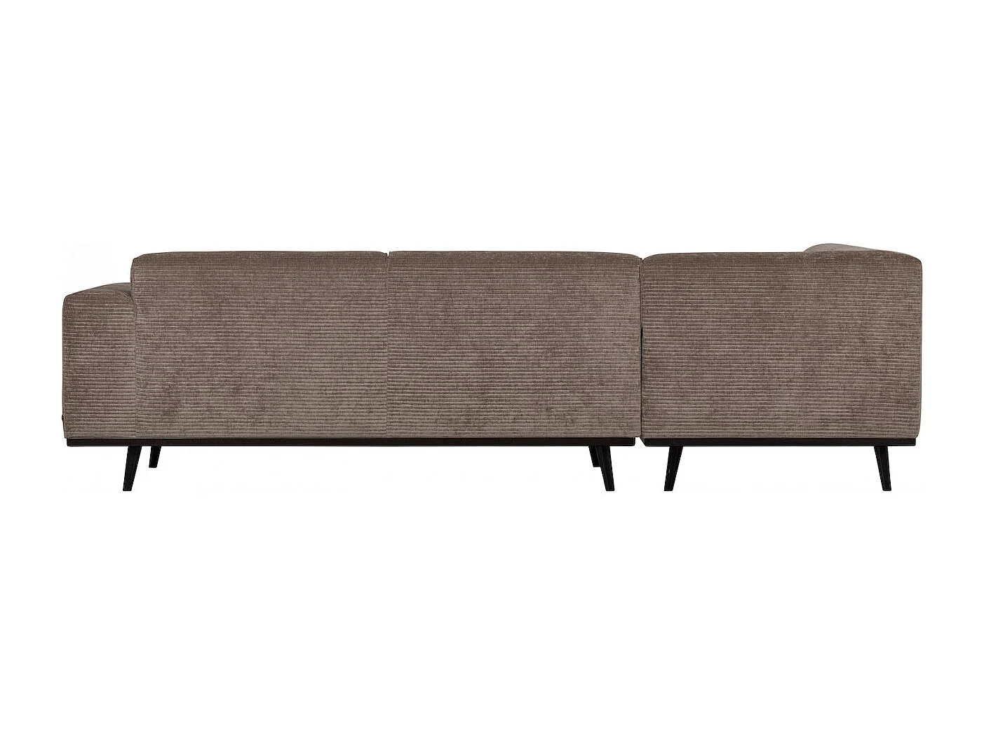 STATEMENT - Canapé d'angle gauche en velours côtelé chic Taupe