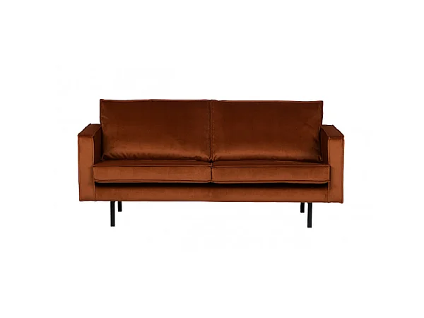 RODEO - Canapé 2 places velours rouille