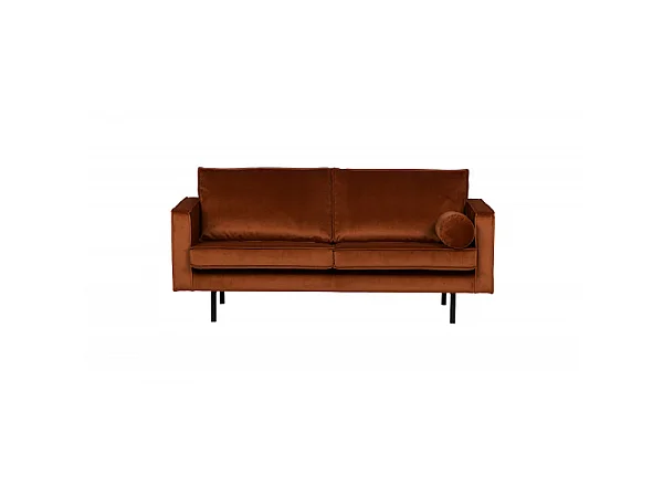 RODEO - Canapé 2 places velours rouille