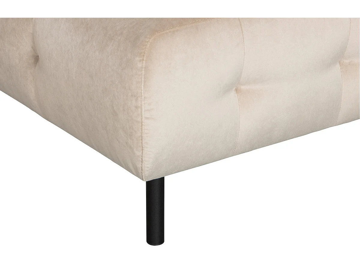 LLOYD - Canapé d'angle droit 5 places en velours sable