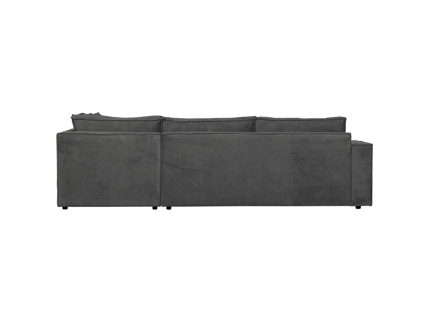 Canapé d'angle 5 places en tissu gris anthracite THOMAS