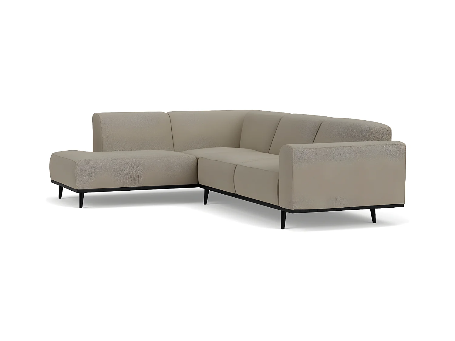 STATEMENT - Ecksofa links 4-Sitzer Stoff beige