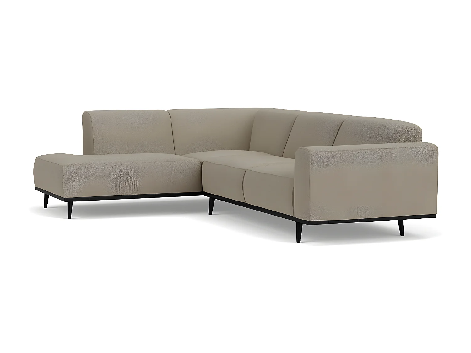 STATEMENT - Sofá esquinero izquierdo de 4 plazas en tela beige