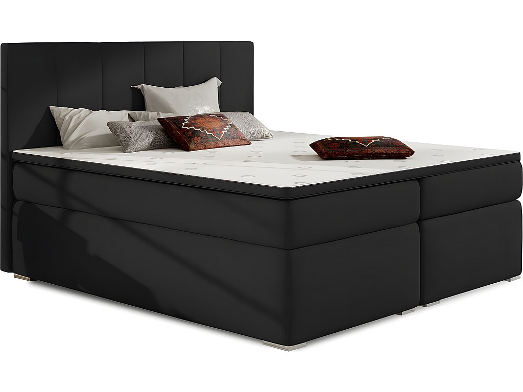 Lit Rembourré 200x200 Coffre Avec Rangement - Capitonné Crème En Tissu Velours - Double Moderne Avec Tête De Lit - Cadre De Lit Avec Sommier, Sans Matelas - Serenity - Crème