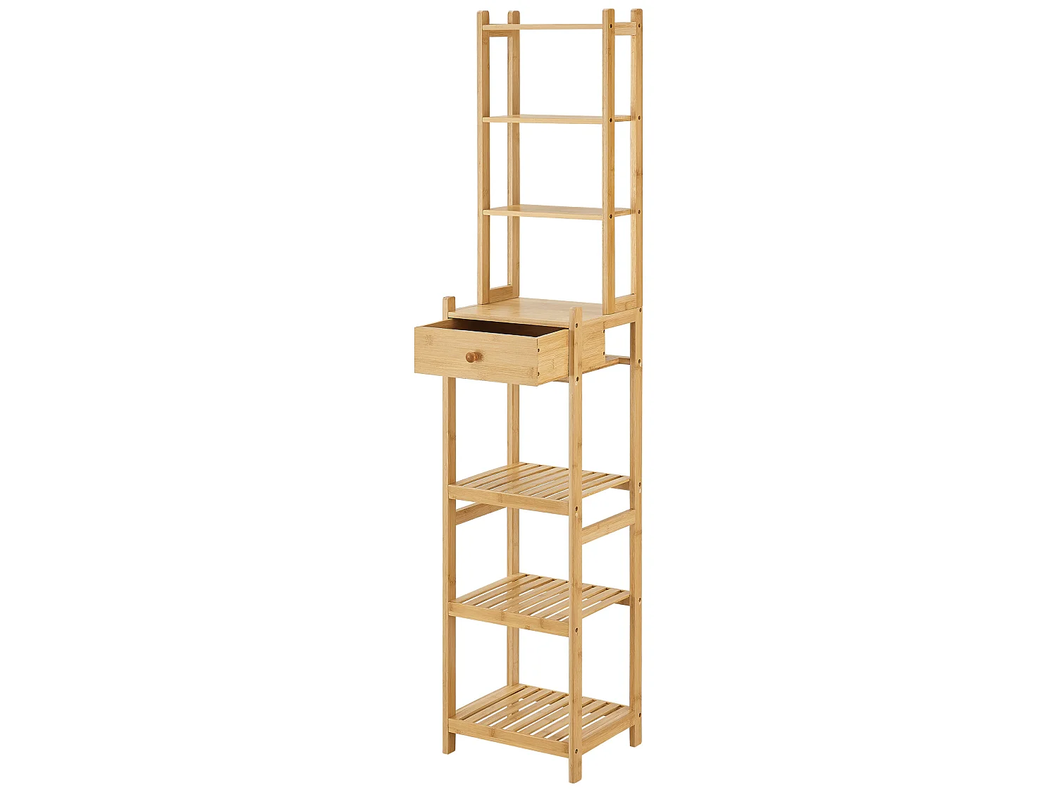 Étagère de rangement Siilinjärvi à 7 niveaux avec tiroir 163 x 33 x 28 cm [en.casa]