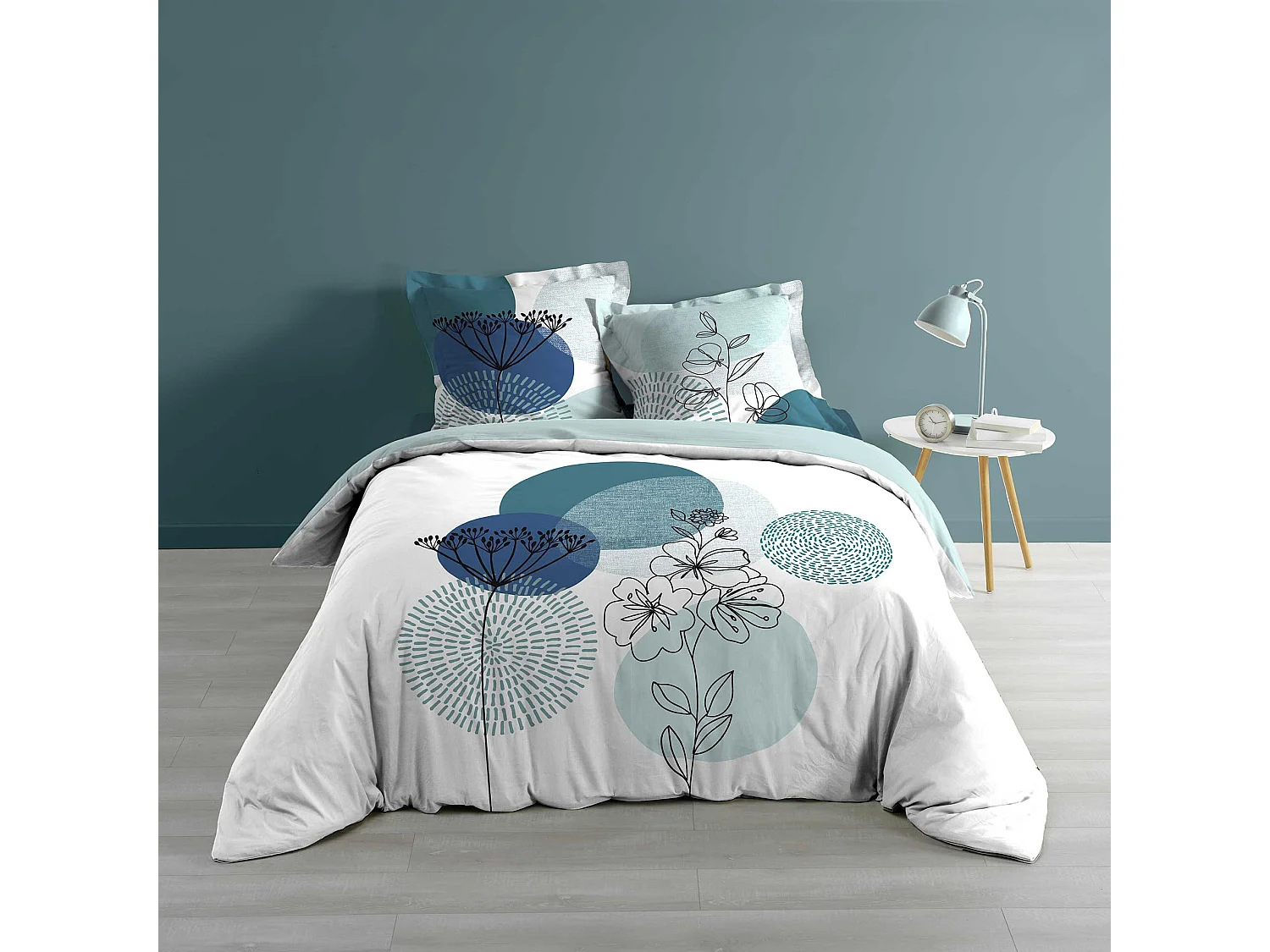 Housse de couette MONDE VEGETAL 240x220 multicolore en coton | Leroy Merlin