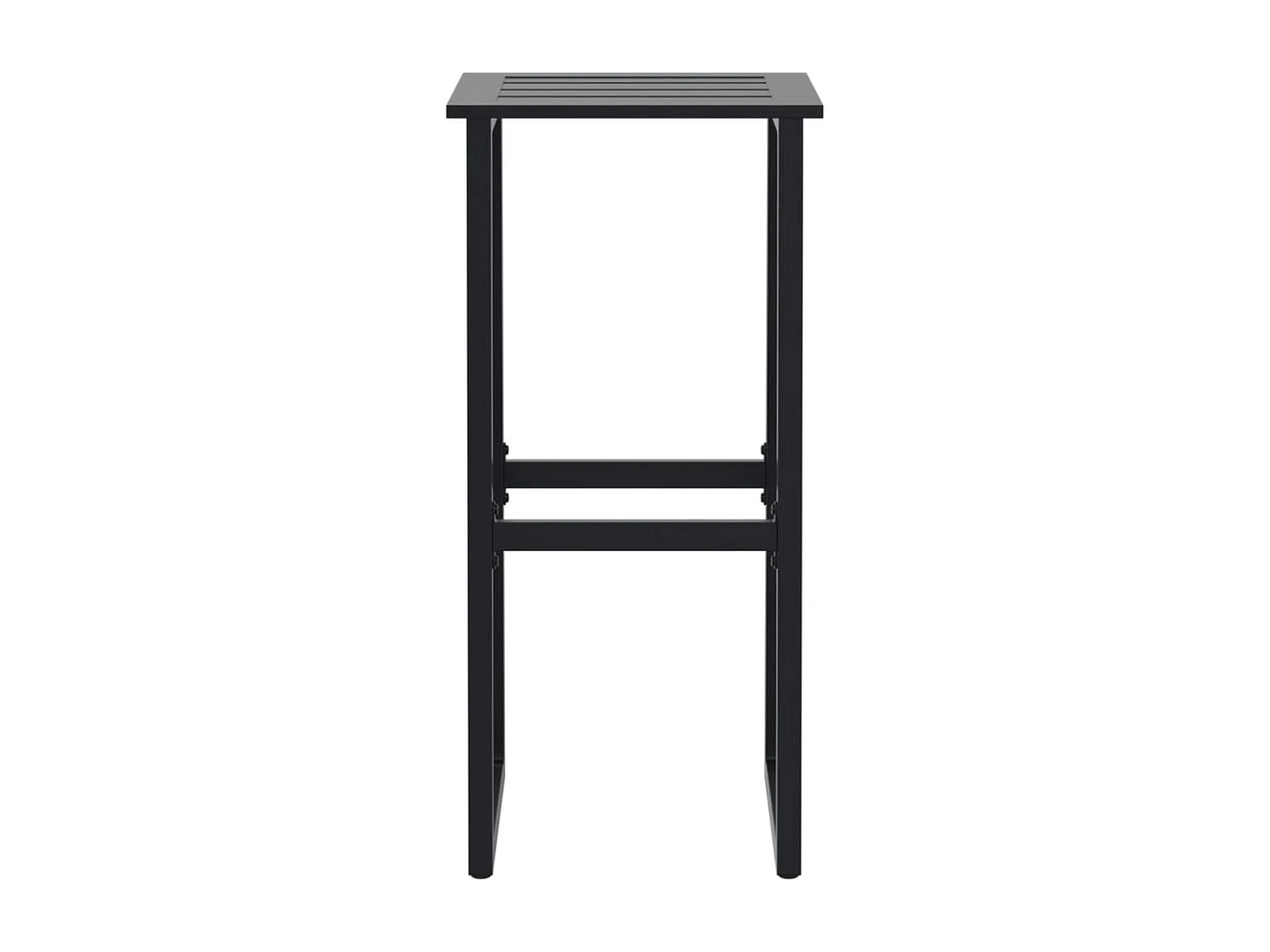 Tabourets de bar lot de 4 noir acier enduit de poudre