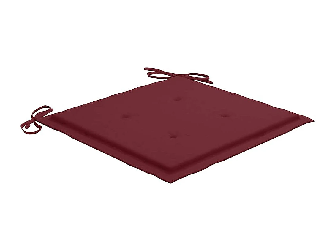 Chaises de jardin empilables avec coussins lot de 8 Teck solide