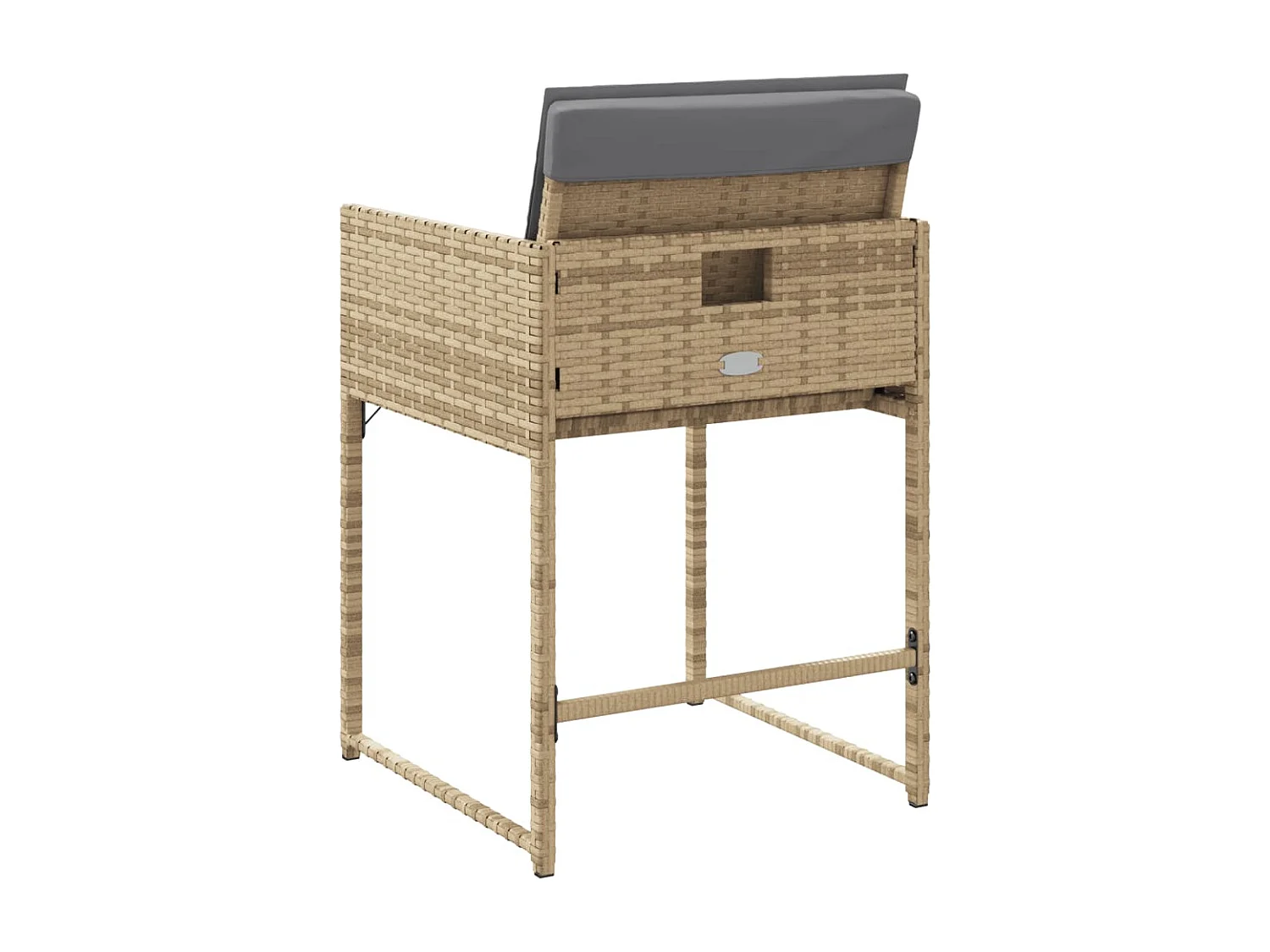 Sedie da giardino con cuscini set di 4 beige mix