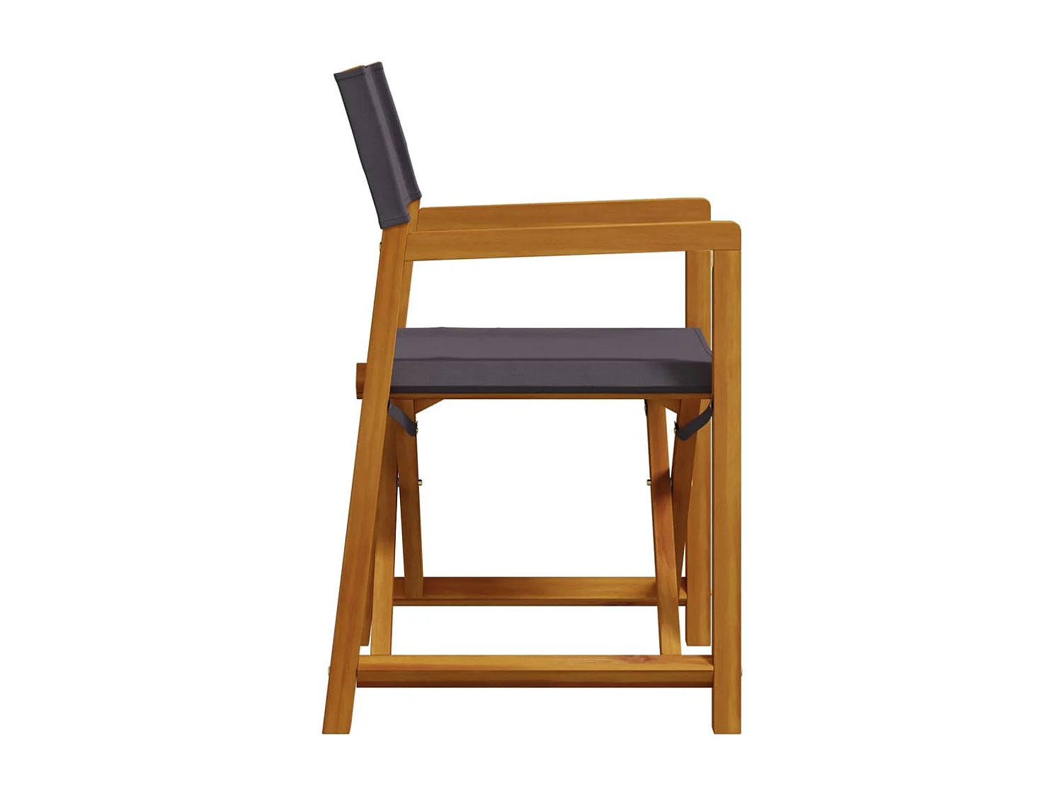 Conjunto de 4 cadeiras dobráveis de jardim em tecido cinza escuro