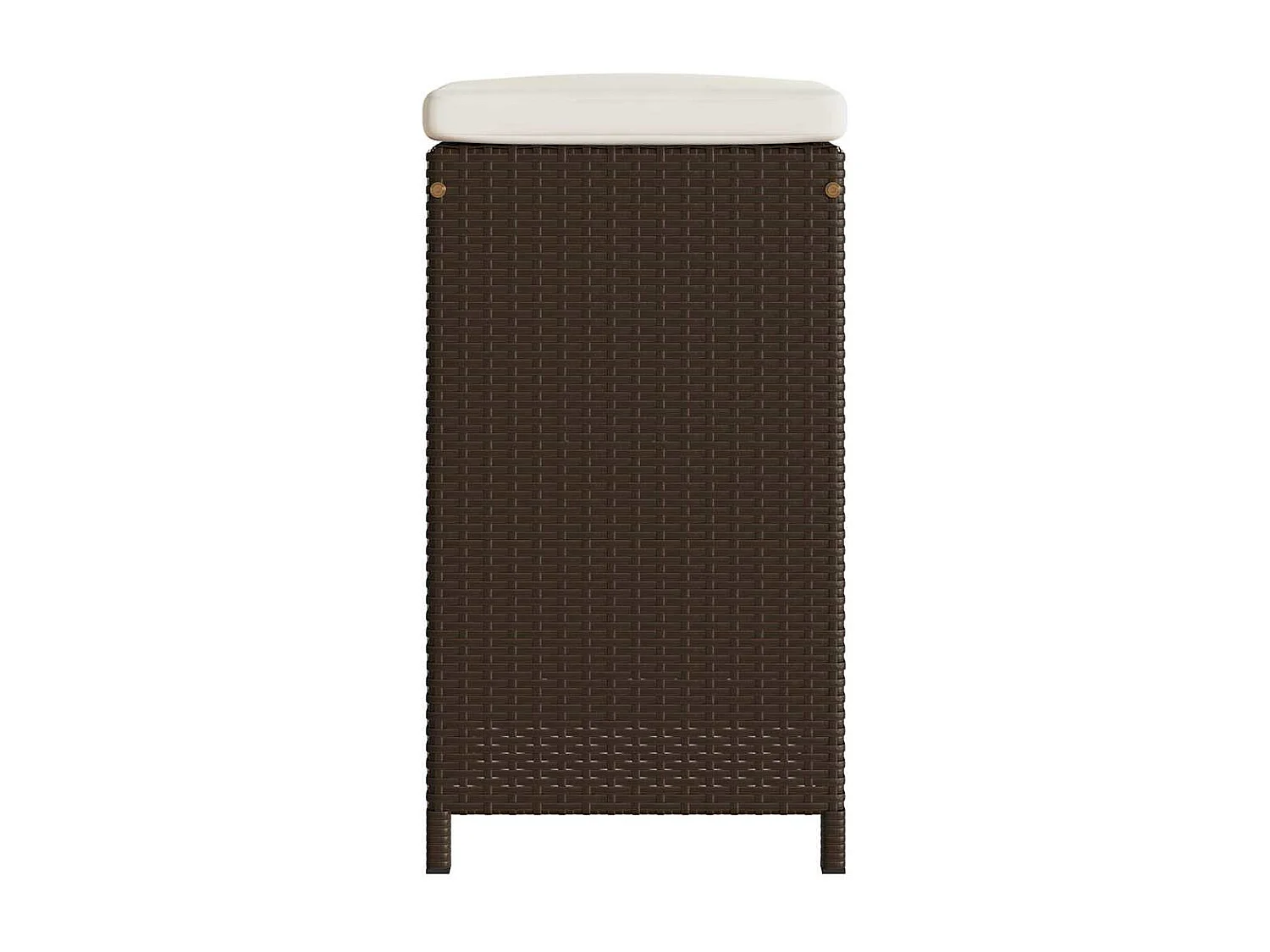 Tabourets de bar jardin coussins lot de 6 marron résine tressée