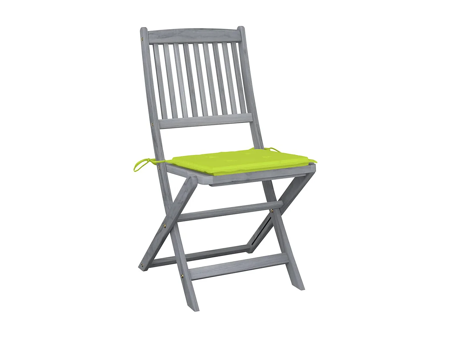 Chaises pliables d'extérieur lot de 4 et coussins Bois d'acacia