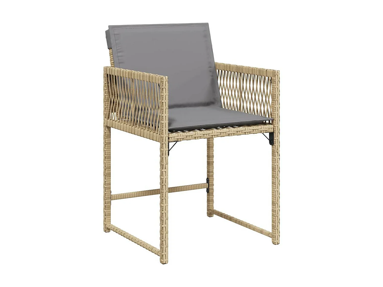 Sedie da giardino con cuscini set di 4 beige mix