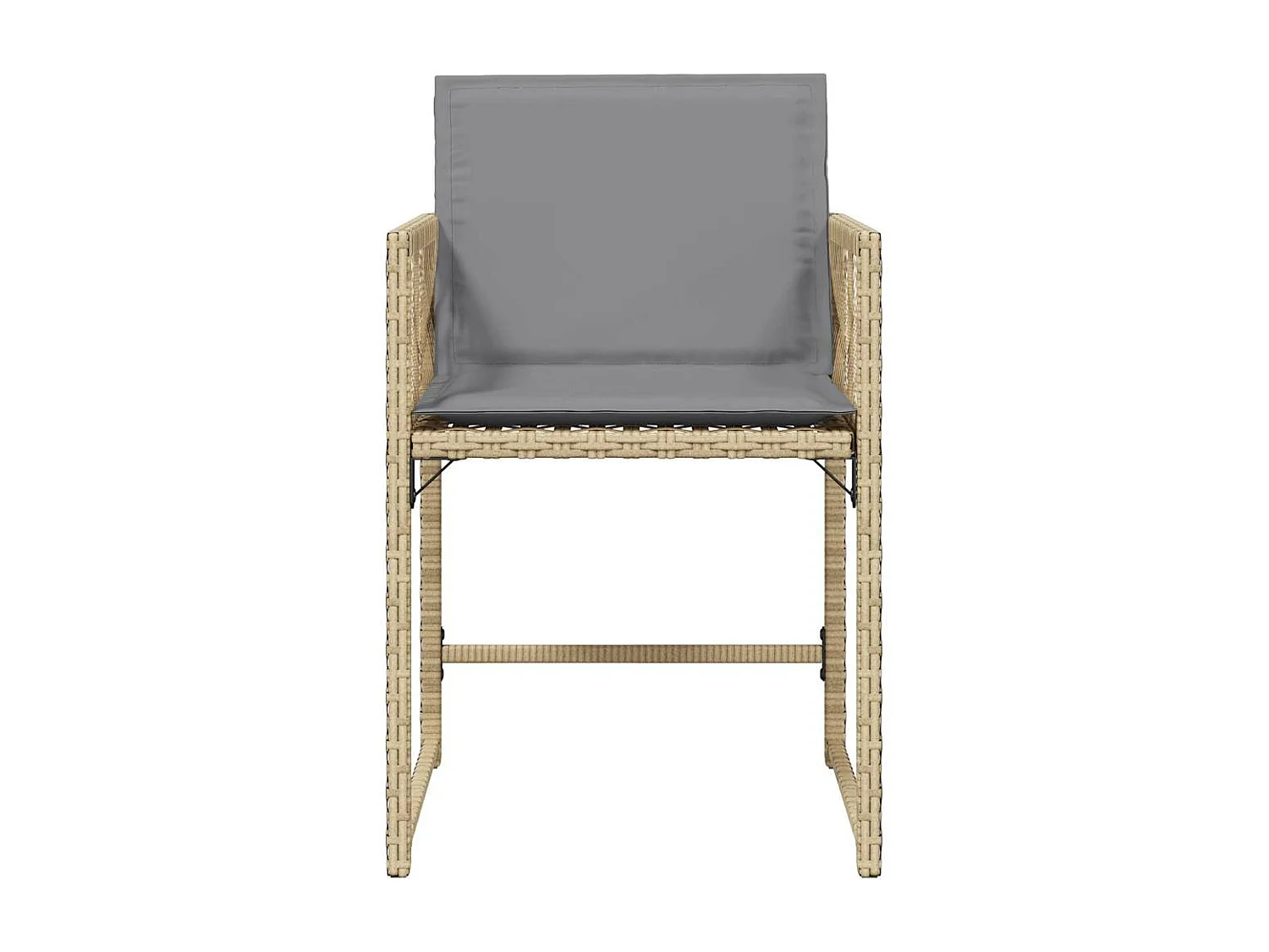 Sedie da giardino con cuscini set di 4 beige mix