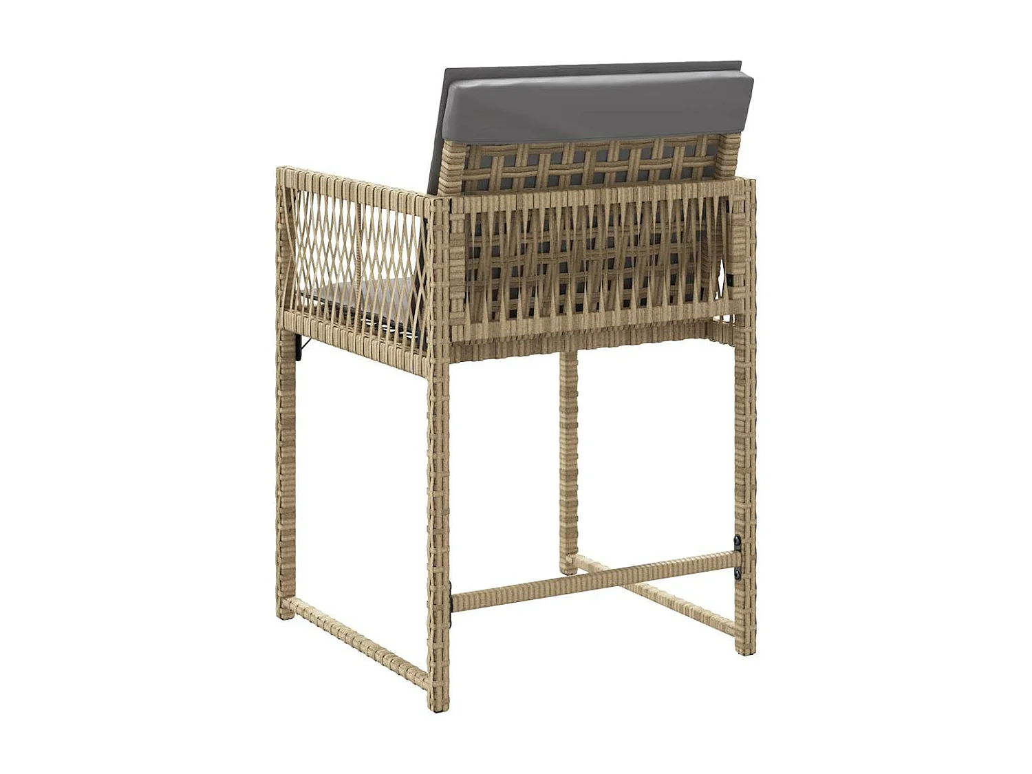 Sedie da giardino con cuscini set di 4 beige mix