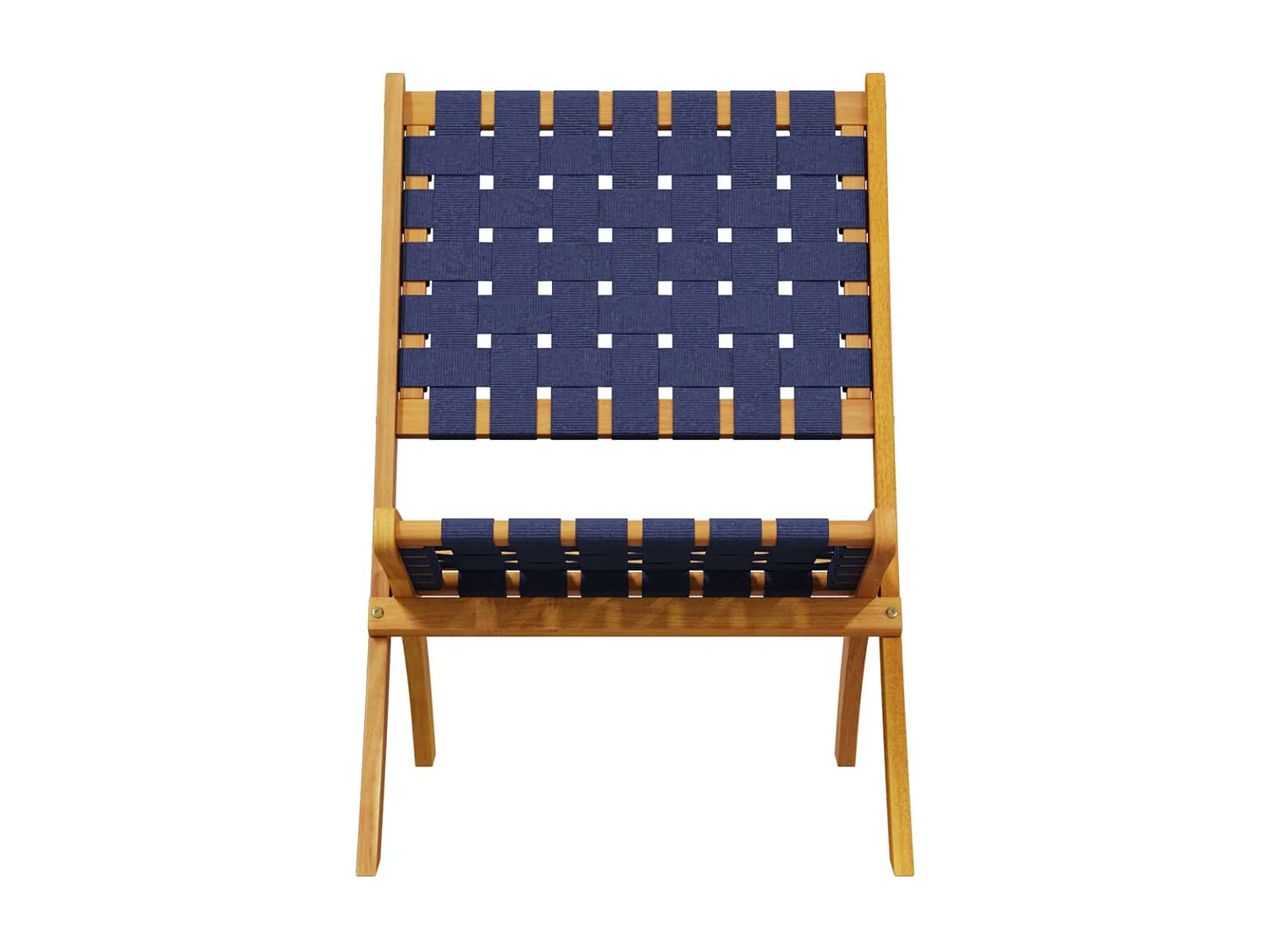 Klappbare Gartenstühle 2er Set Massivholz Akazie Stoff