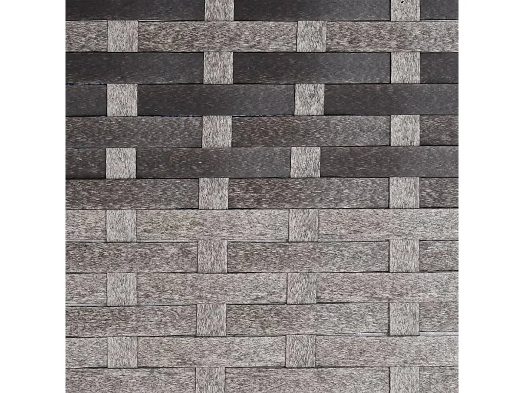 Sedia da giardino con sgabello grigio in resina intrecciata